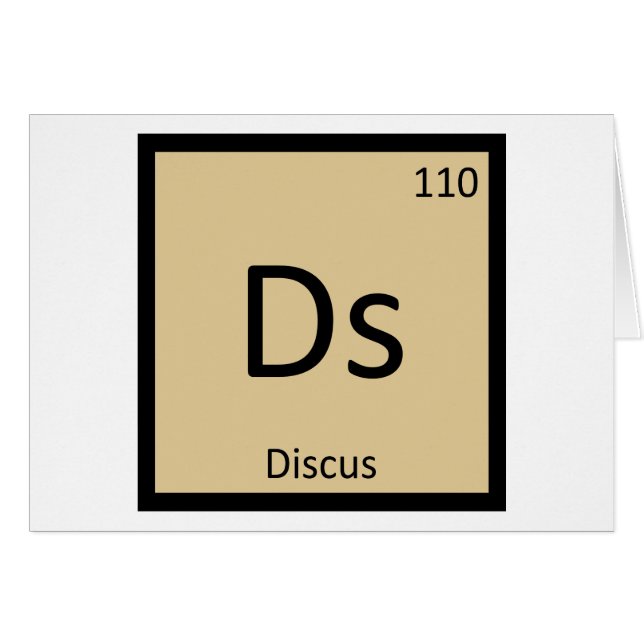 Ds - 円盤投げと化学記号のトラックとフィールド (正面横)