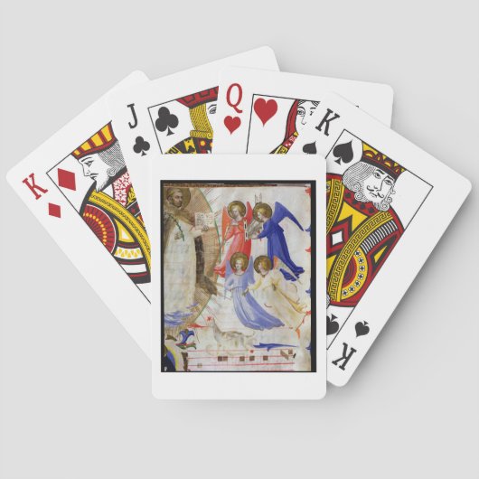 ds 558 f.67vセントドミニク、4人のミュージカル天使 トランプ (裏面)