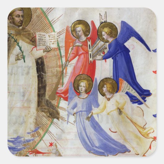 ds 558 f.67v聖ドミニクミュージカル4天使、 スクエアシール (正面)