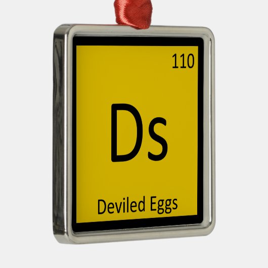 Ds - Deviled Eggs Appeattizer Chemistry Symbol メタルオーナメント (右)