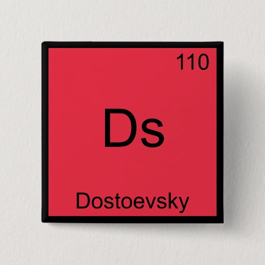Ds - Dostoevsky化学素おもしろい子シンボルT型 缶バッジ (正面)