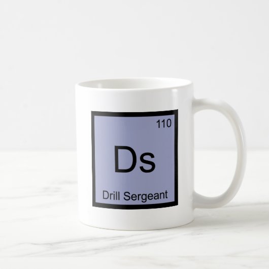 Ds - Drill Sergeant Chemistry Elementシンボルティー コーヒーマグカップ (右)