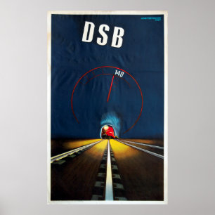 DSBのデンマークの州の鉄道ポスター ポスター
