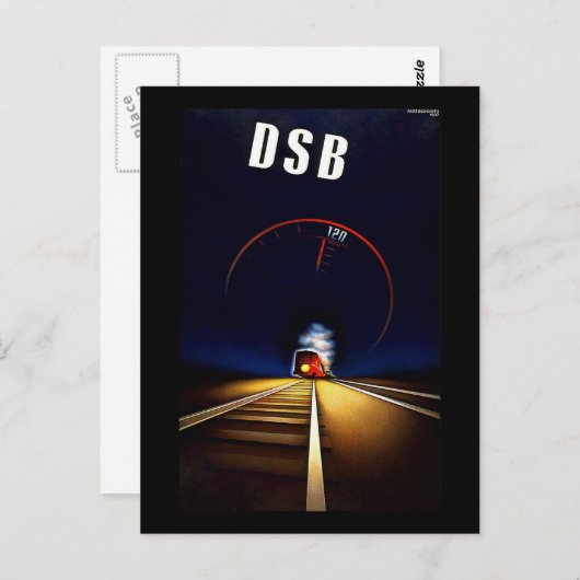 DSBダンスクスタスバナーデンマーク州鉄道列車 ポストカード (正面/裏面)