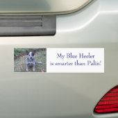 DSC00254、Palinより頭が切れるな私の青いHeeleris! バンパーステッカー (車上)
