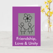 DSC02112，友情，愛と団結 カード (黄色い花)