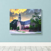 DSC02400-2-Brutonパリス教会アットサンセット キャンバスプリント (インサイチュ (ウッドフロア))