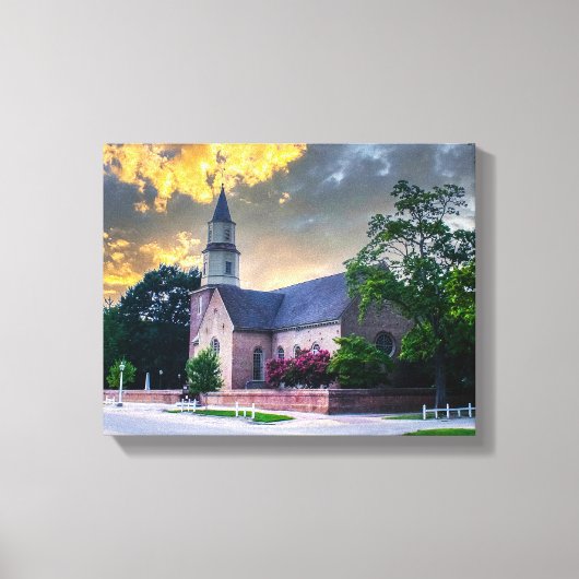 DSC02400-2-Brutonパリス教会アットサンセット キャンバスプリント (正面)