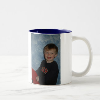 DSC_0297、私は私で幸せですブロンドの女性は私の毛、…です ツートーンマグカップ