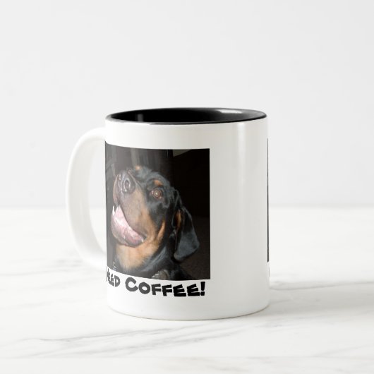 DSCF0313、DSCF0313、私はコーヒーを必要とします! 、私はコーヒーを必要とします! ツートーンマグカップ (正面左)