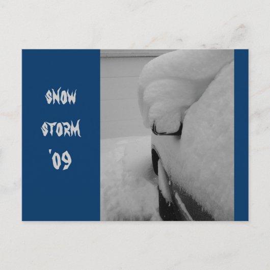 DSCF1087、09年の吹雪 ポストカード (正面)