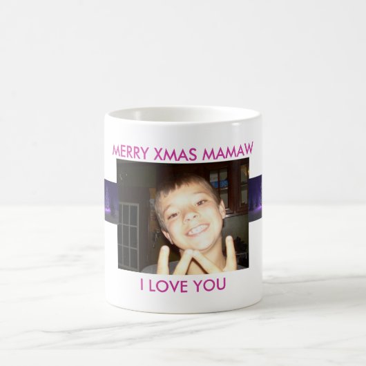 DSCN0802の美しいc美しクリスマス木… コーヒーマグカップ (中央)