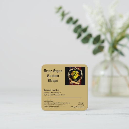 DSCW(正方形、6.4 cm x 6.4 cm)名刺 スクエア名刺 (スタンド正面)