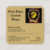 DSCW（正方形、6.4 cm x 6.4 cm）名刺 スクエア名刺 (正面)