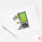 DSKYアポロガイダンスコンピューターステッカー スクエアシール (封筒)