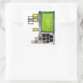 DSKYアポロガイダンスコンピューターステッカー スクエアシール (バッグ)