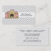 DSLRのカメラのシェブロンのカメラマンの名刺 名刺 (正面/裏面)