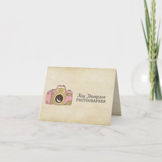 DSLRカメラスケッチ撮影サンキューカード サンキューカード (正面)