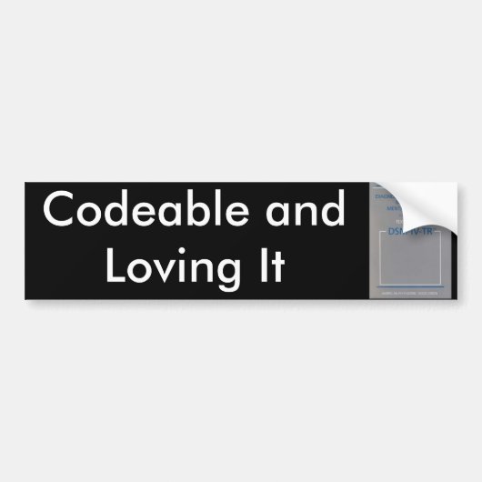 DSM-IV、Codeableおよびそれを愛すること バンパーステッカー (正面)