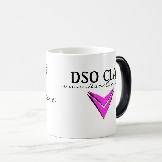 DSOの一族のロゴのマグ-変更のピンクを着色して下さい モーフィングマグカップ (正面右)