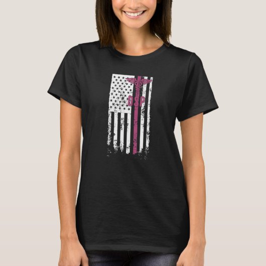DSP アメリカ国旗 ダイレクトサポートプロフェッショナル週間 1 Tシャツ (正面)
