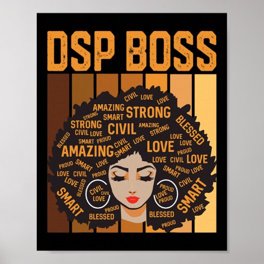 Dsp Boss Powerful Black History Month Black Pride ポスター (正面)