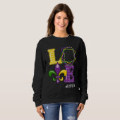 DSP Nurse Mardi Gras Leopard Festival Party スウェットシャツ (正面フル)