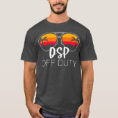 DSP off duty Sunglasses Beach Sunset funny direct  Tシャツ (正面)