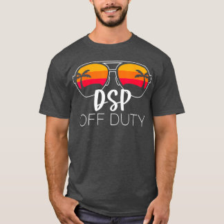 DSP off duty Sunglasses Beach Sunset funny direct  Tシャツ