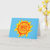 DST恒久的 – 夏時間 カード (黄色い花)