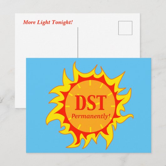 DST恒久的 – 夏時間 ポストカード (正面/裏面)