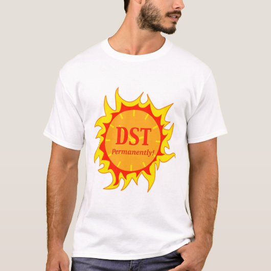 DST恒久的 – 夏時間 Tシャツ (正面)