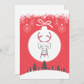 DTDRの休日カード自然なドーベルマン犬の赤 シーズンカード (正面/裏面)