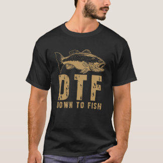 DTFで魚を釣る Tシャツ