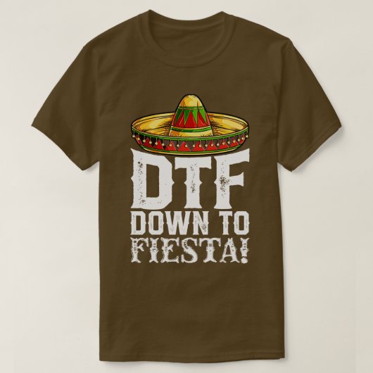 DTFダウンFiesta T Cinco de Mayoメンメンズソmbr Tシャツ (デザイン正面)