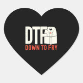 DTFドウル炒め|鶏レトロギフト ハートシール (正面)