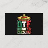 DTF Down To Fiesta Mexico Cinco de Mayoメンメキシコ 名刺 (裏面)