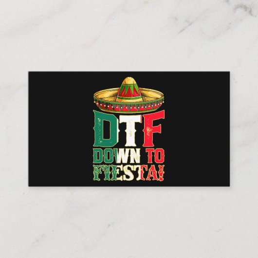 DTF Down To Fiesta Mexico Cinco de Mayoメンメキシコ 名刺 (正面)