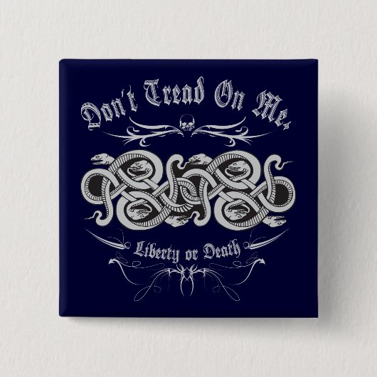 DTOMのヘビの結び目 缶バッジ (正面)