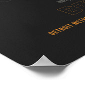 DTW – デトロイト空港滑走路ダイアグラムアート ポスター (角)