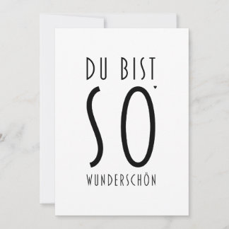 Du bist so wunderschön - valentine card カード