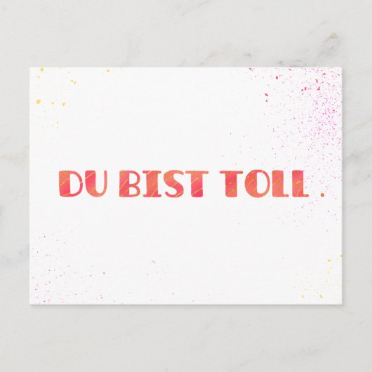 *Du bist toll.* Grußkarte Einfach so シーズンポストカード (正面)