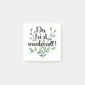 Du bist wundervoll Post-it Klebezettel ポストイット (正面)