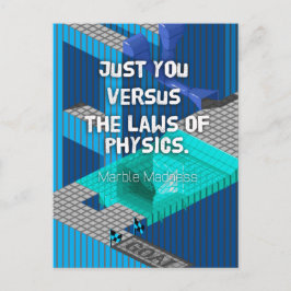 Du gegen die Physik – Marble Madness Postkarte ポストカード