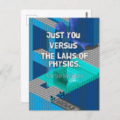 Du gegen die Physik – Marble Madness Postkarte ポストカード (正面/裏面)