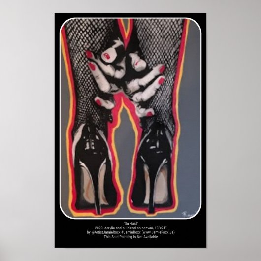 'Du Hast'の絵画がプリントされた ポスター (正面)