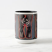 "Du Hast" 絵画が描かれた ツートーンマグカップ (中央)