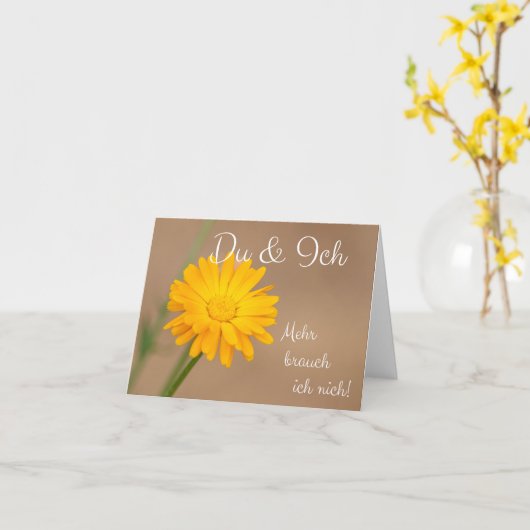 Du & Ich - Mehr brauch ich nich! カード (黄色い花)