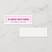 du kannst nicht parken! スキニー名刺 (正面/裏面)