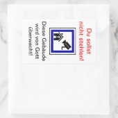 Du sollst nicht stehlen! - GodCam 長方形シール (バッグ)